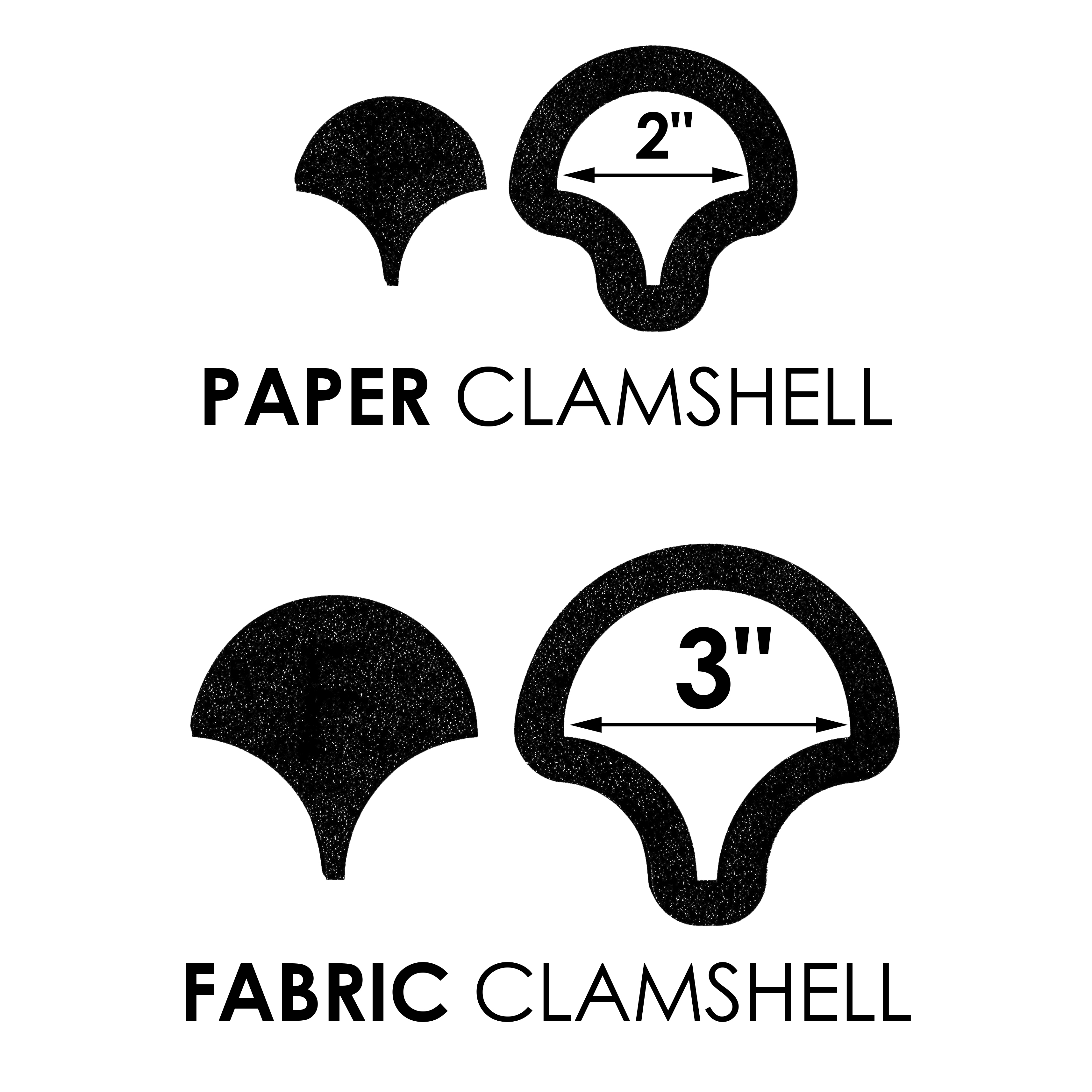 English Paper Piecing Clamshell Template & FussyCut Window